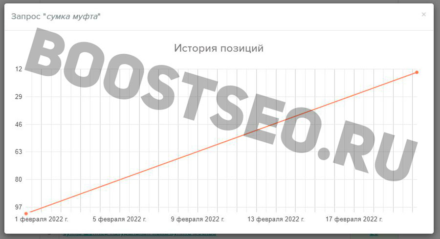 Результат роста позиций у отдельных поисковых запросов — Продвижение интернет-магазина кожаных сумок (SEO Кейс #3)